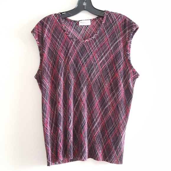 - Ninety Woman 2 Piece Polyester Plaid Skirt & Top - Picture 3 of 6